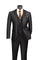 Slim Fit 3 Piece Satin Suit in Black