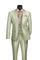Slim Fit 3 Piece Satin Suit in Light Sage