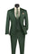 Slim Fit 3 Piece Stretch Fabric Suit in Green