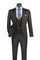 Slim Fit 3 Piece Stretch Fabric Suit in Black