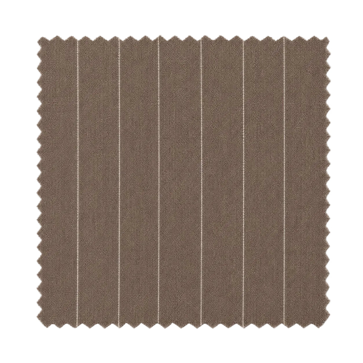 Tuscany Collection - Regular Fit 2-Piece Pinstripe Double Breasted Suit - Brown fabric swatch