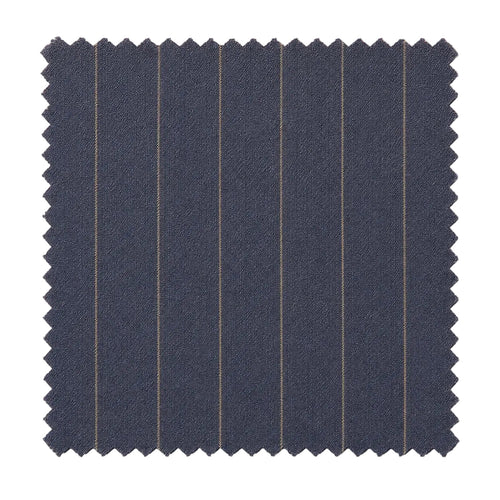 Tuscany Collection Pinstripe Fabric - Denim Blue