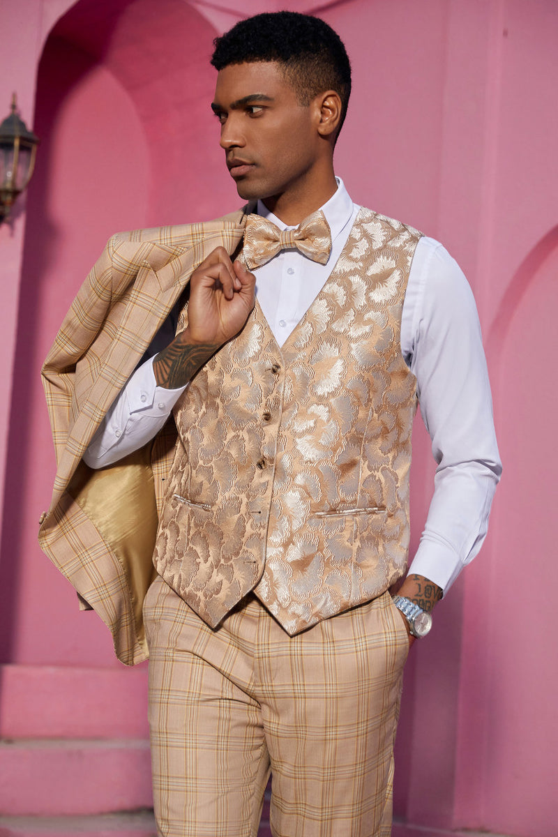 Bow Mens Rose Gold Suit Jacket 34 "Mens Stacy Adams Suit -Stacy Adams Men's Plaid Suit With Bow Mens Rose Gold Suit Jacket 34 "Mens Stacy Adams Suit -Stacy Adams Men's Plaid Suit With