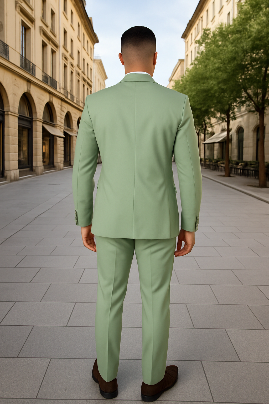 Sage Green Suits -  Light Green Suit - Summer Color Suit - 38 Short Jacket+32 Waist Adjustable 28to34)(Height: 5’4”to5’7”)(Neck 15-16.5)S-M)
