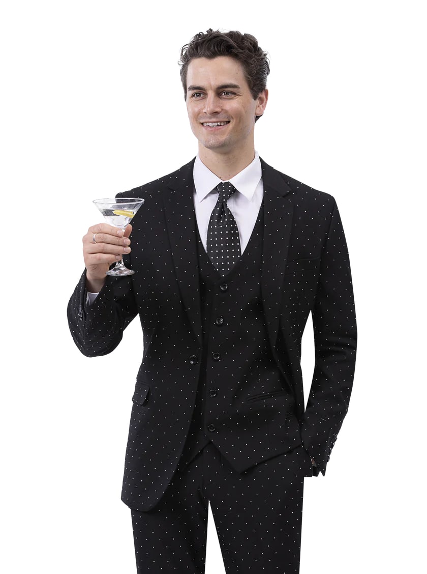 EJ Samuel Black Suit - Coat Size 38
