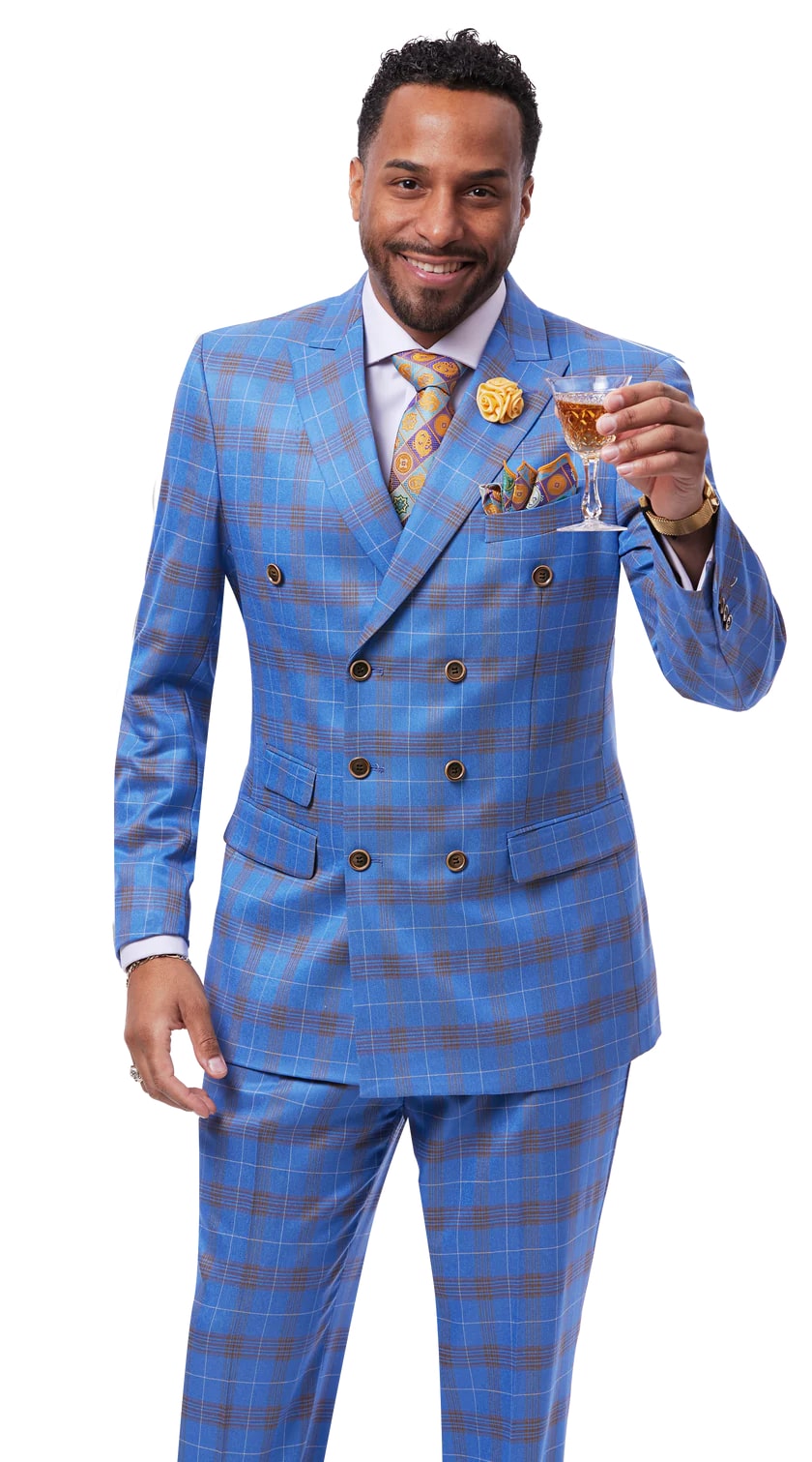 EJ Samuel Blue Suit - Coat Size 38
