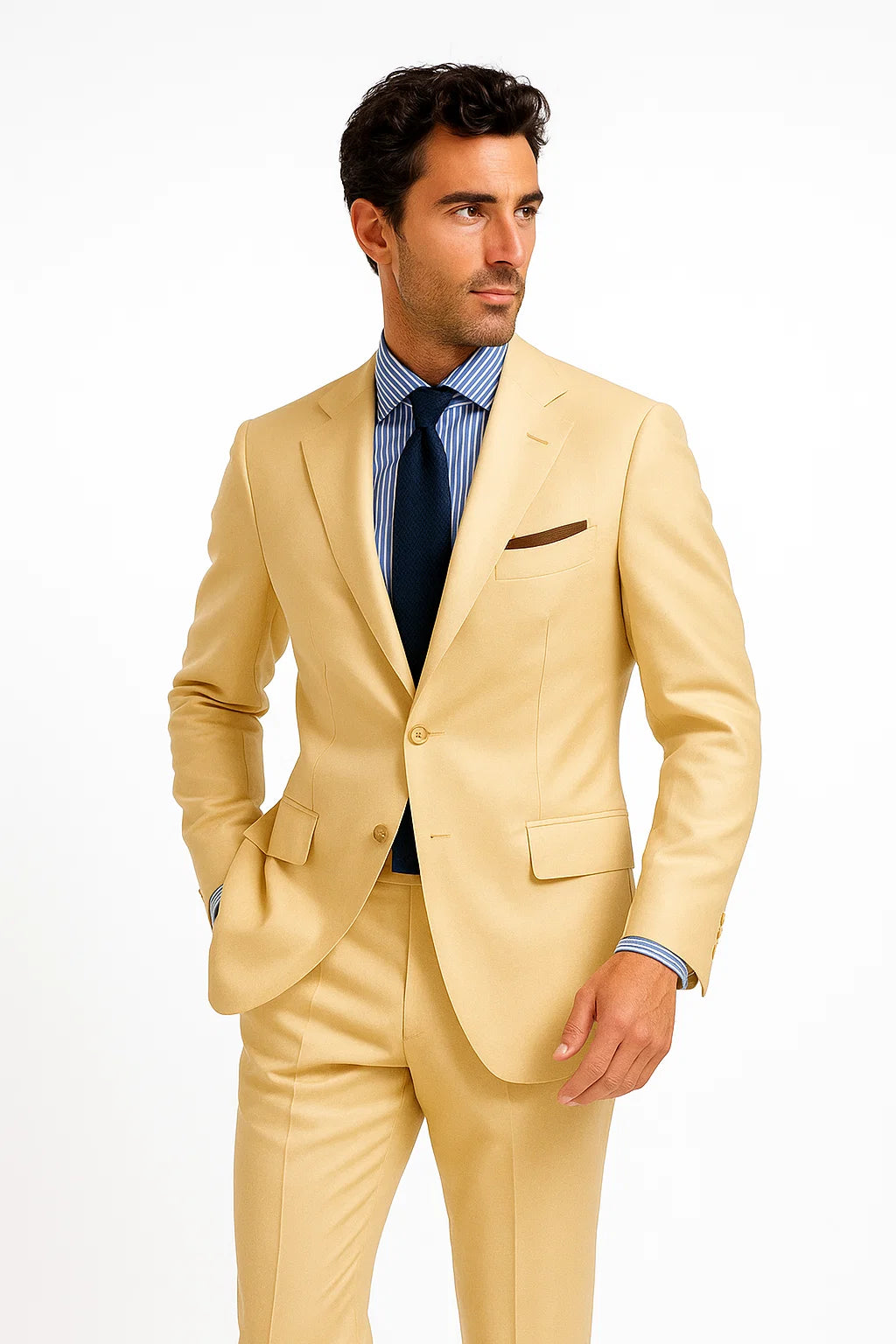 Mens Big and Tall Linen Suits - Sand Linen  Summer Fabric Suit - 38 Short Jacket+32 Waist Adjustable 28to34)(Height: 5’4”to5’7”)(Neck 15-16.5)S-M)ggg