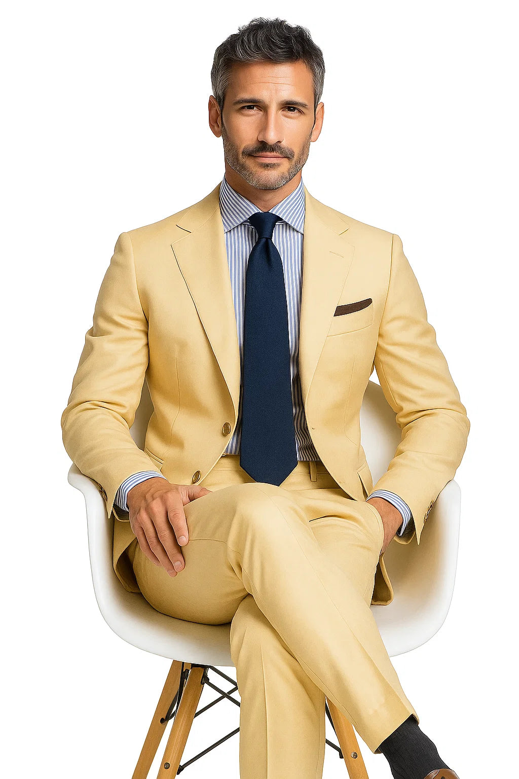 Mens Big and Tall Linen Suits - Sand Linen  Summer Fabric Suit - 38 Short Jacket+32 Waist Adjustable 28to34)(Height: 5’4”to5’7”)(Neck 15-16.5)S-M)ggg