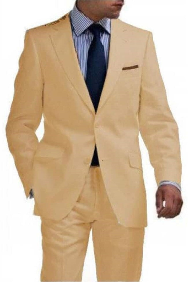 Mens Big and Tall Linen Suits - Sand Linen  Summer Fabric Suit - 38 Short Jacket+32 Waist Adjustable 28to34)(Height: 5’4”to5’7”)(Neck 15-16.5)S-M)ggg