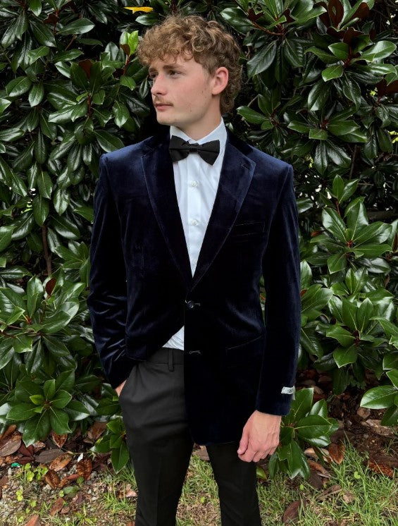 Mens Sapphire Velvet Slim Fit Fashion Jacket - Coat Size 38