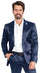 Sateen Suit - Shiny Suit - Royal Sharkskin Suit blue