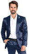 Sateen Suit - Shiny Suit - Royal Sharkskin Suit blue