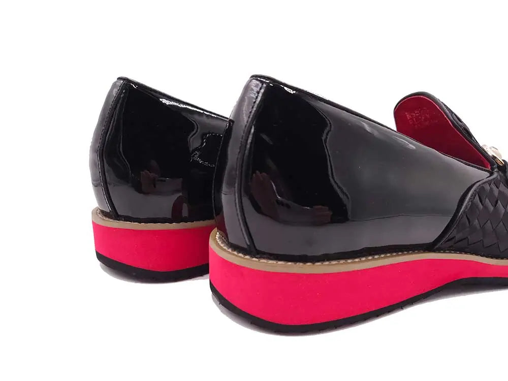 Carrucci Satin Weave Leather Bit Loafer - 14