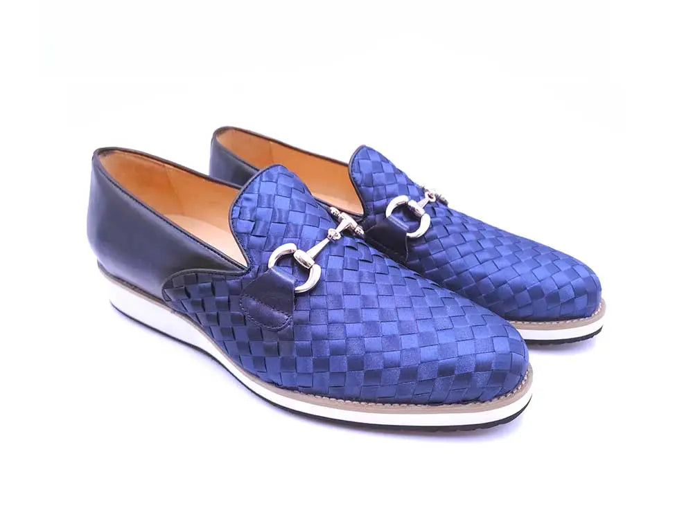 Satin Weave Leather Bit Loafer - 7.5