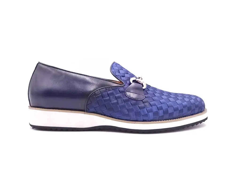 Satin Weave Leather Bit Loafer - 7.5