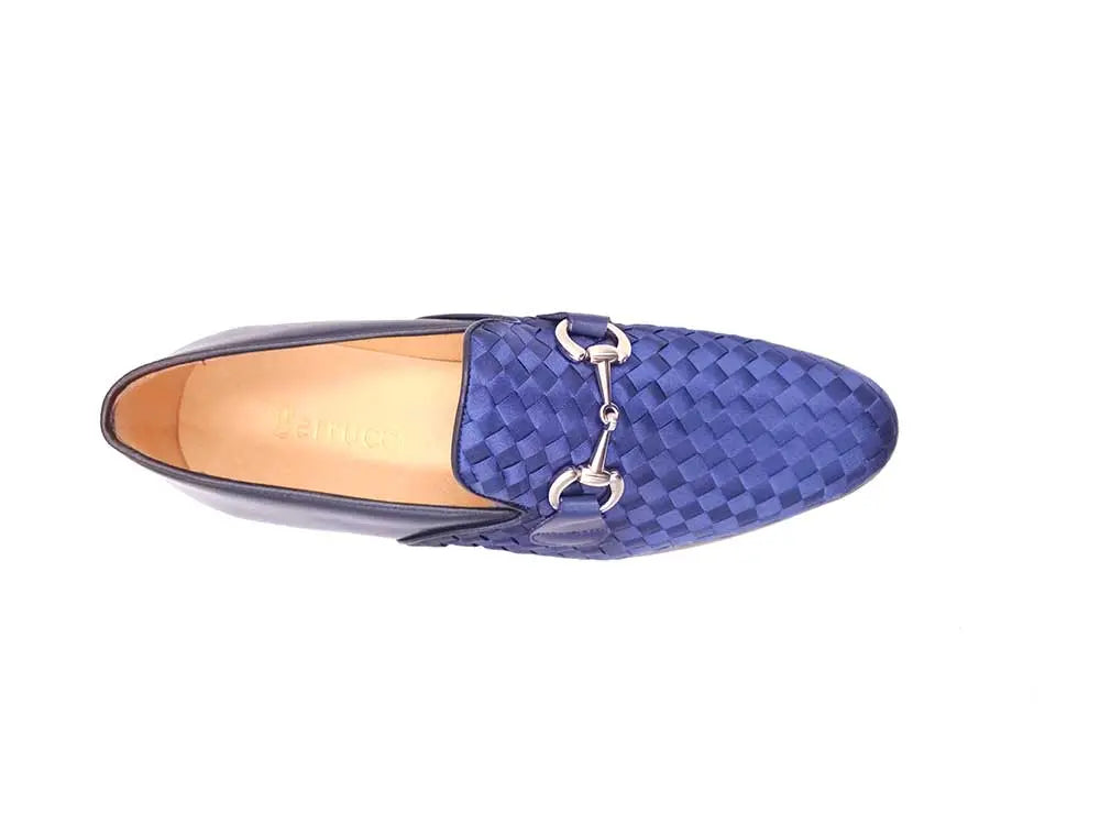 Carrucci Satin Weave Leather Bit Loafer - 14