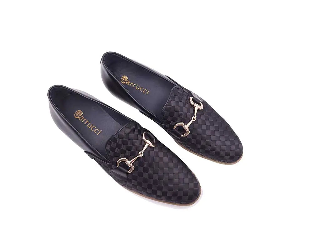 Carrucci Satin Weave Leather Bit Loafer - 14