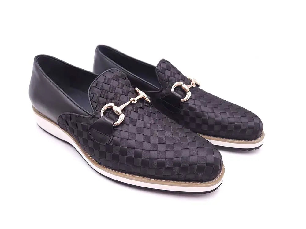 Satin Weave Leather Bit Loafer - 7.5