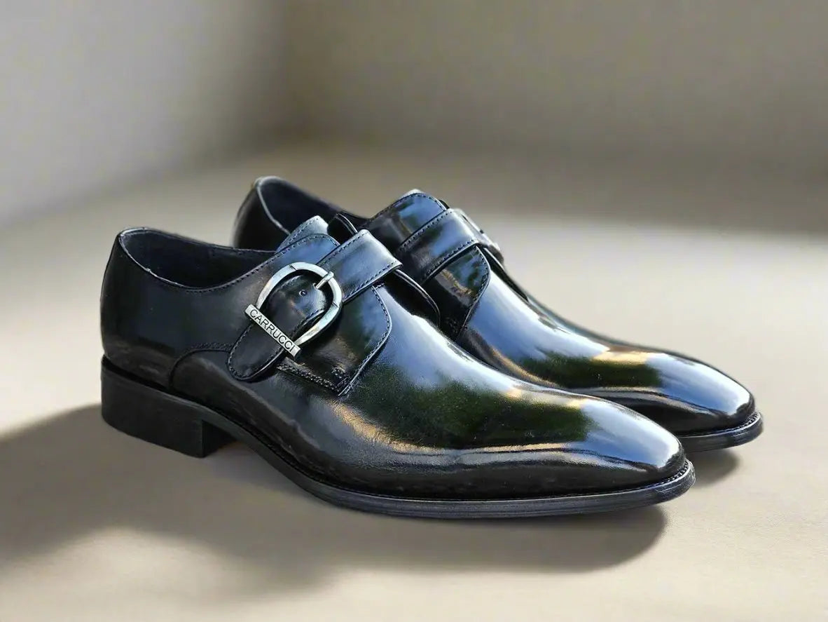 Carrucci Signature Buckle Monk Strap Shoe - 7.5