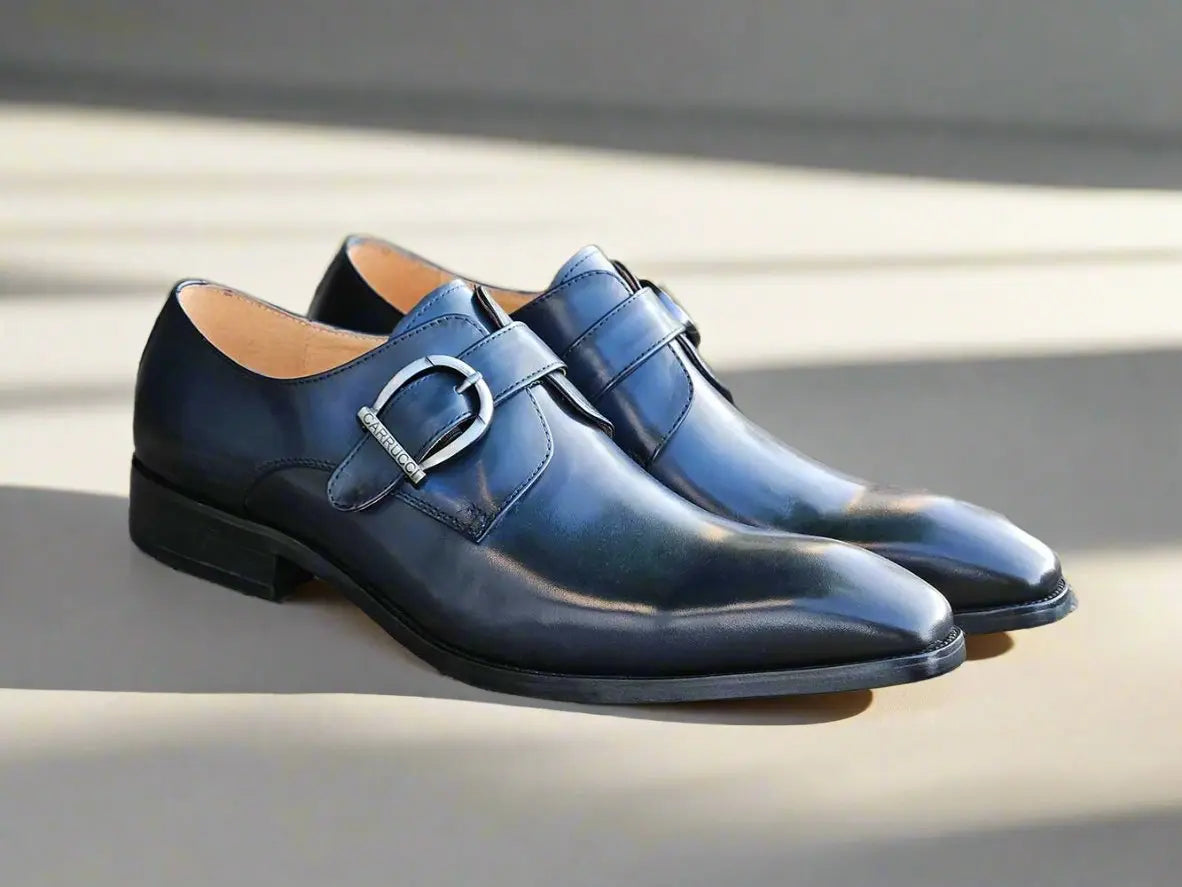 Carrucci Signature Buckle Monk Strap Shoe - 7.5