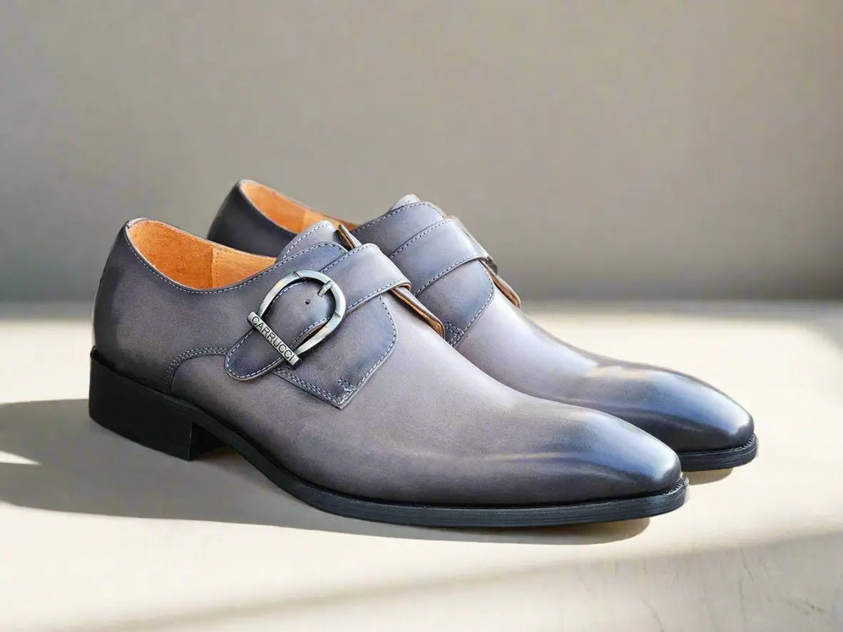 Carrucci Signature Buckle Monk Strap Shoe - 7.5