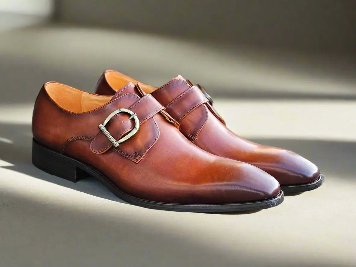 Carrucci Signature Buckle Monk Strap Shoe - 7.5