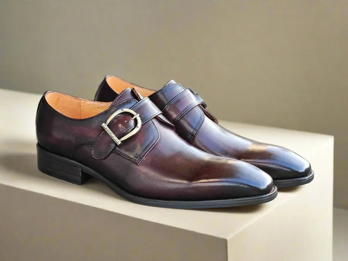 Carrucci Signature Buckle Monk Strap Shoe - 7.5