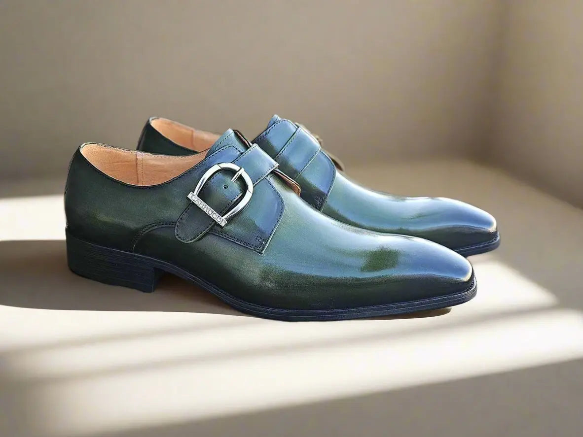 Carrucci Signature Buckle Monk Strap Shoe - 7.5