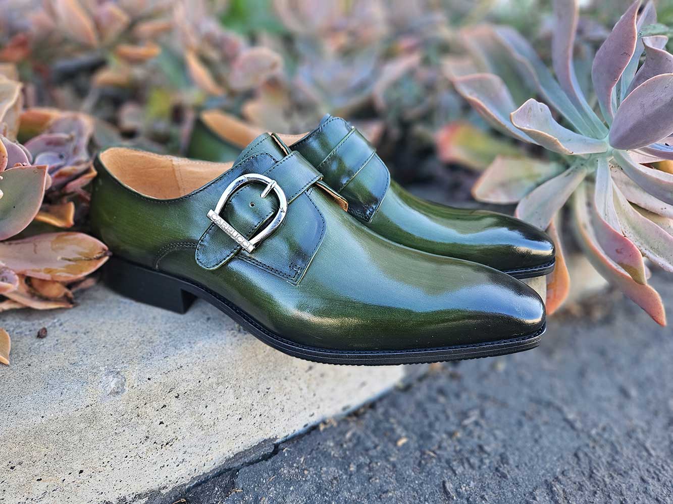 Carrucci Signature Buckle Monk Strap Shoe - 7.5