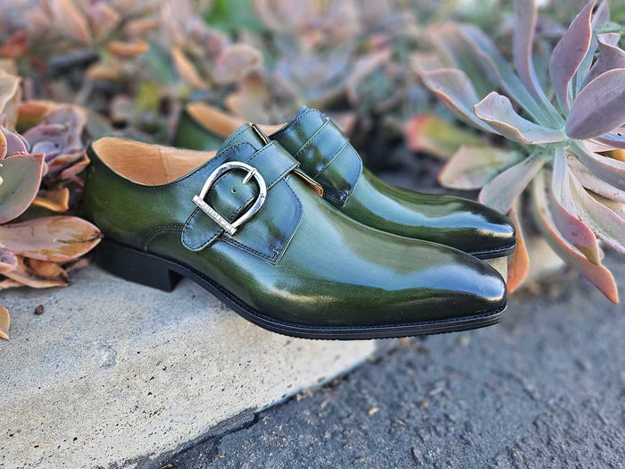 Carrucci Signature Buckle Monk Strap Shoe