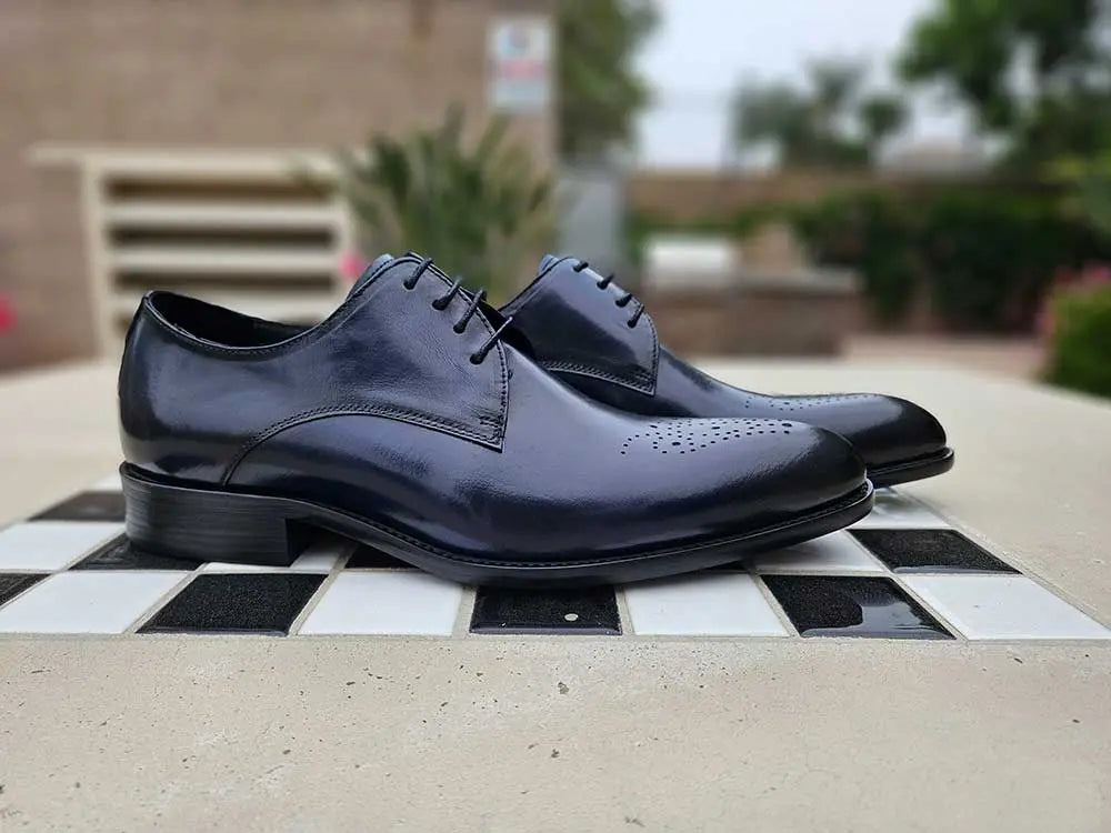 Signature Burnished Lace-up Derby - 7.5