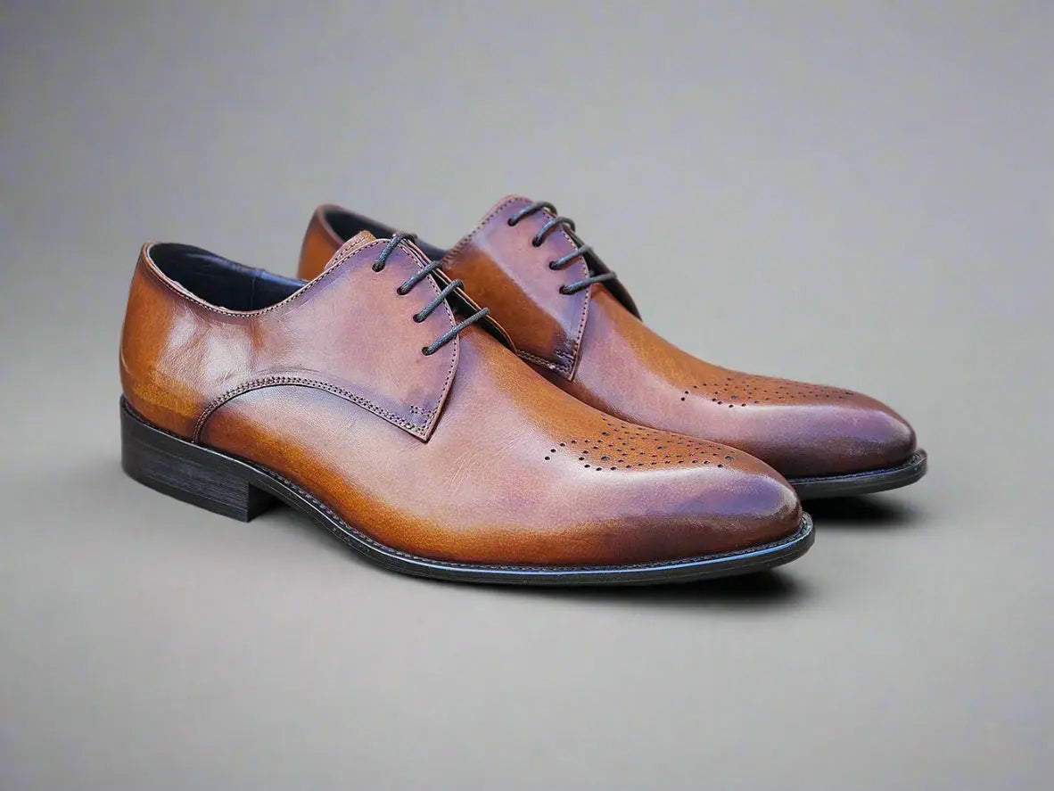 Signature Burnished Lace-up Derby - 7.5