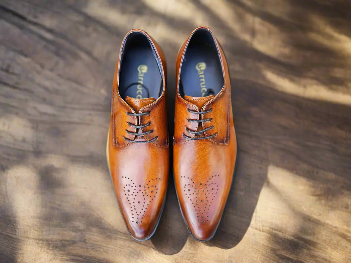 Signature Burnished Lace-up Derby - 7.5