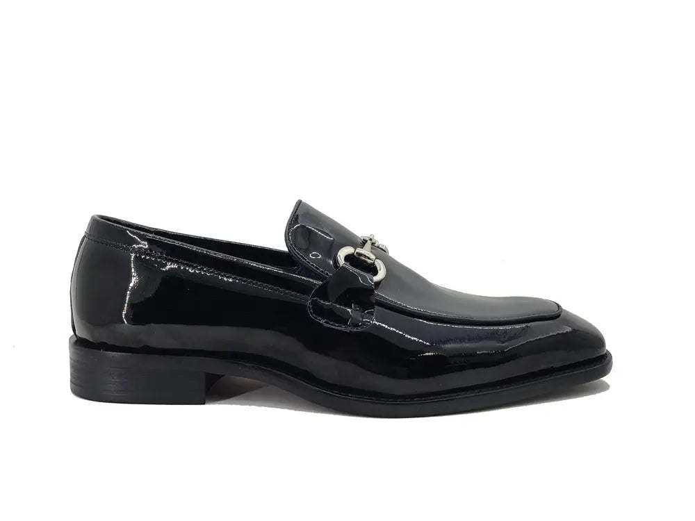 Signature Horse Bit Patent Leather Loafer - 7.5