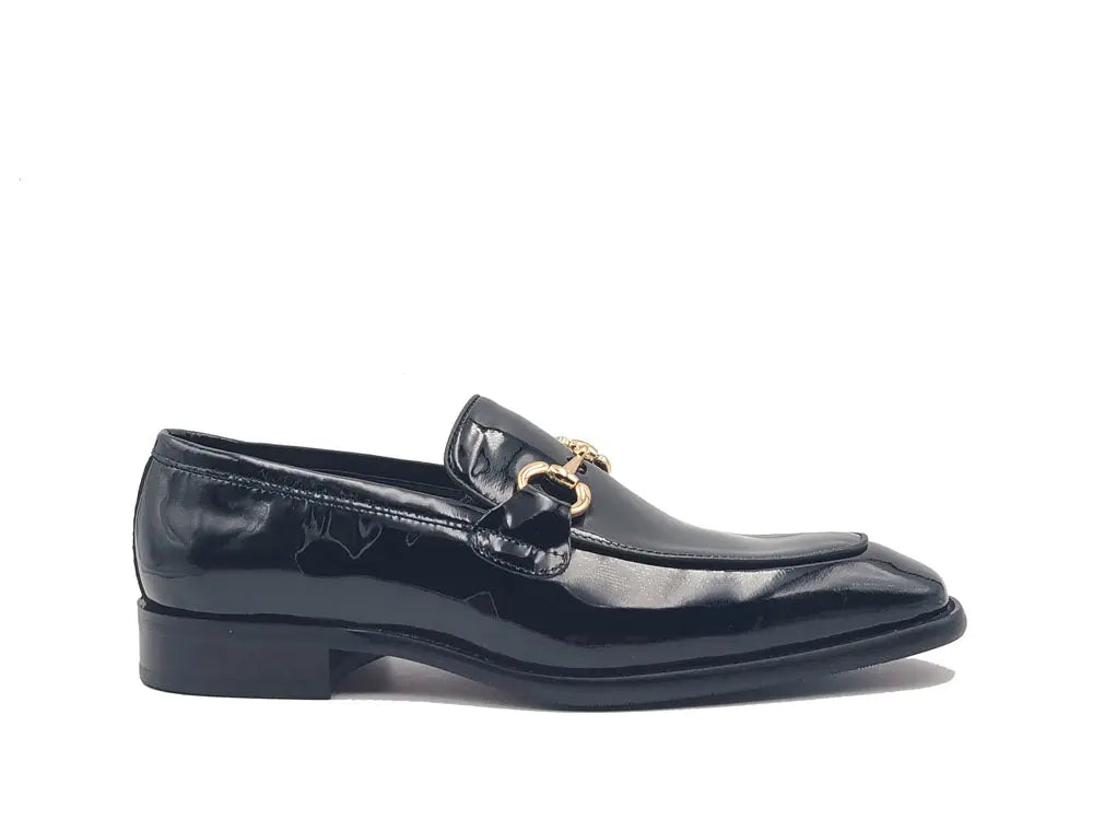 Signature Horse Bit Patent Leather Loafer - 7.5