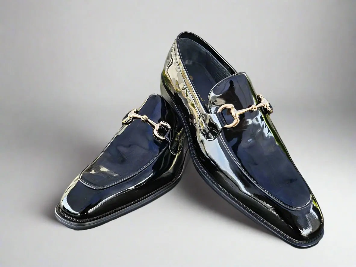 Signature Horse Bit Patent Leather Loafer - 7.5