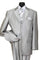 Cheap Priced Suit  - Mens Classic Fit 3 Button Shiny Sharkskin Silver Suit