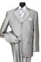 Cheap Priced Suit  - Mens Classic Fit 3 Button Shiny Sharkskin Silver Suit