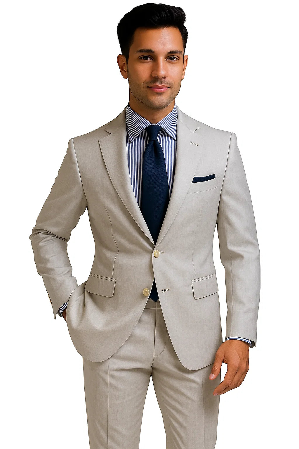 Mens Big and Tall Linen Suits - Silver Summer Fabric Suit - 38 Short Jacket+32 Waist Adjustable 28to34)(Height: 5’4”to5’7”)(Neck 15-16.5)S-M)ggg