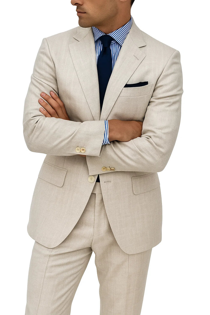 Silver Summer Fabric Suit