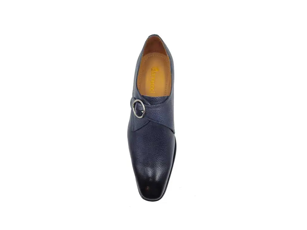 Single Monk Strap Plain Toe Shoes - 7.5