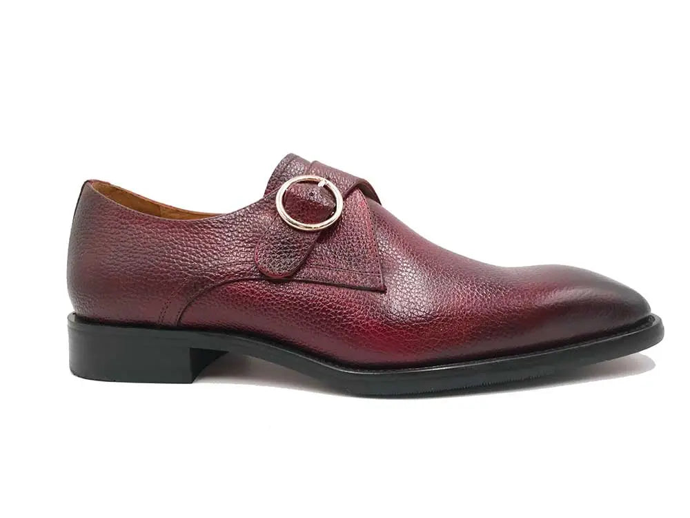 Single Monk Strap Plain Toe Shoes - 7.5