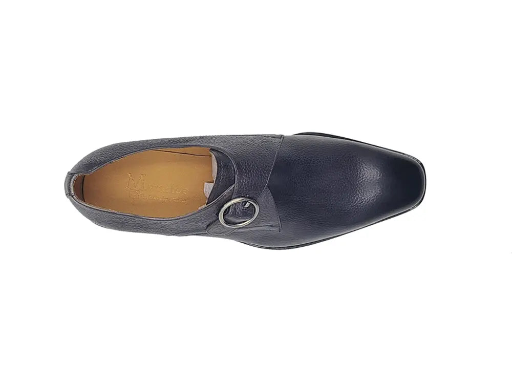 Single Monk Strap Plain Toe Shoes - 7.5