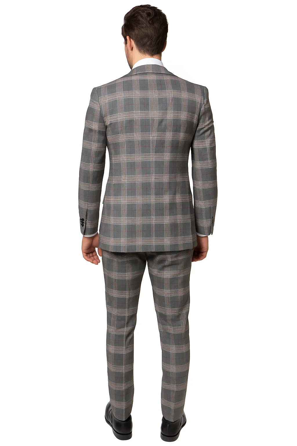 Suits With Baggy Pleated Pants - Wide Leg Pants 100% Wool - Classic Fit Single Breast Lapel Vest by Rossiman-New Designer Collection - 38 Regular