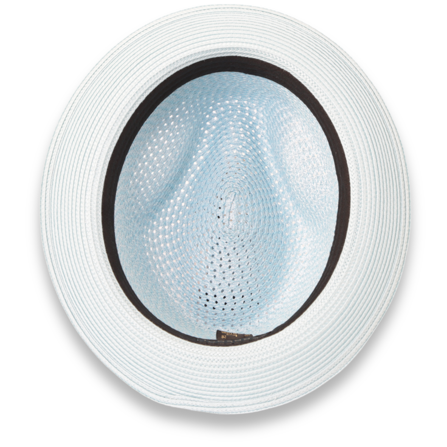 Castor Crushable Straw Hat Fedora in Sky Blue - Small