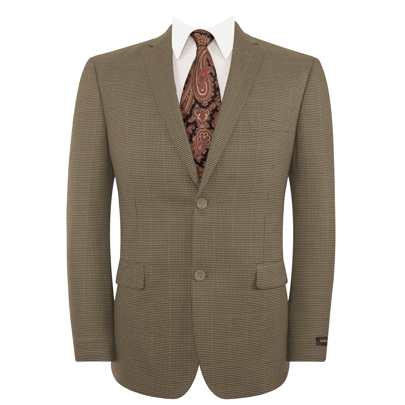 Mens 2 Button Slim Fit Light Brown Blazer - 36 Short