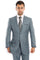 Cheap Priced Suit  - Men's Slim Fit Textured Shiny Sharkskin Smoke Blue Suit