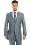 Cheap Priced Suit  - Men's Slim Fit Textured Shiny Sharkskin Smoke Blue Suit
