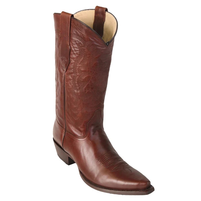 Los Altos Boots - Mens Dress Cowboy Boot - Low Priced Snip Toe Cowboy Boots - in Black - 6