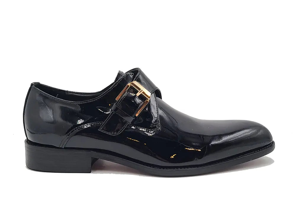 Soft Calf Patent Leather Single Monk Slip-on - 7.5